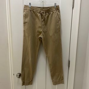 Men’s Jogger Casual Pants, Black & Khaki Bundle